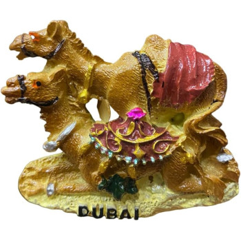 Dubai Dual Camel Ceramic Fridge Magnet