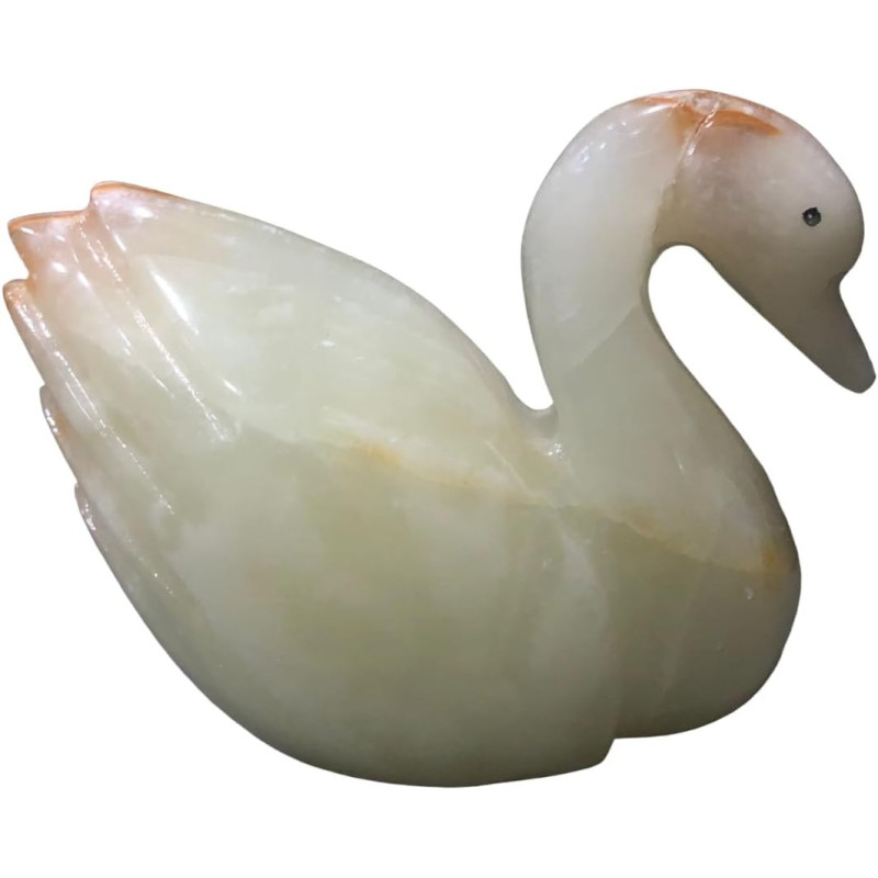 Onyx Marble Swan Decor for Home, Modern Home Decor