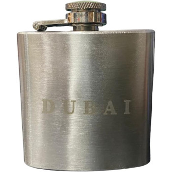Stainless Steel Hip Flask With Dubai Letters 6X6cm