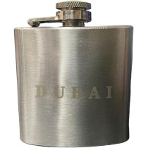 Stainless Steel Hip Flask With Dubai Letters 6X6cm
