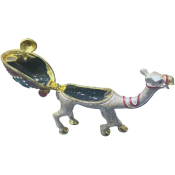 Camel Souvenir White Colour With Trinket Storage 7cm Length, 5cm Height