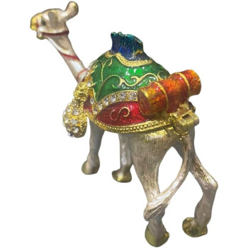 Camel Souvenir White Colour With Trinket Storage 7cm Length, 5cm Height