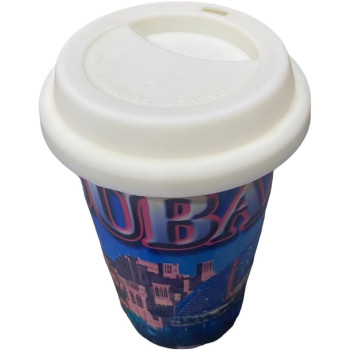 Dubai Designed Ceramic Mug With Silicone Lid