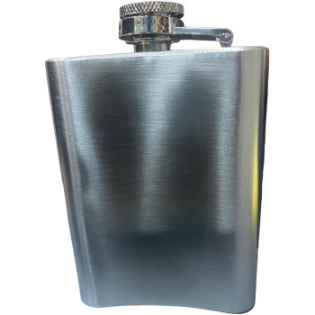 Stainless Steel Hip Flask With Dubai Wording 10cm x 6cm, 5 Oz