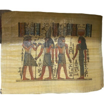 Ancient Egyptian Papyrus Painting 32cm Height, 41cm Length