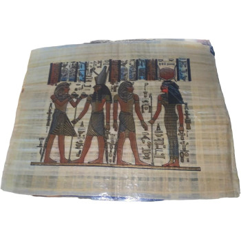 Ancient Egyptian Papyrus Painting 32cm Height, 41cm Length