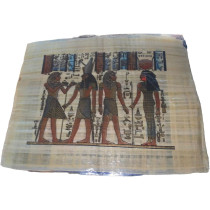 Ancient Egyptian Papyrus Painting 32cm Height, 41cm Length