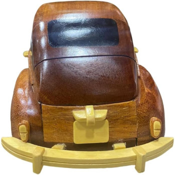Mahogany Peugeot Wooden Car Model 20cm Length