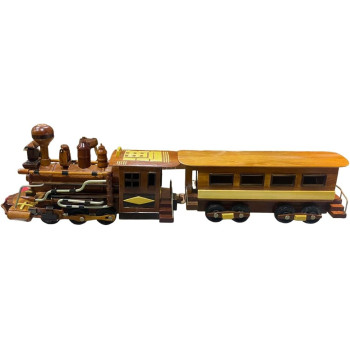 Mahogany Wooden Train Model