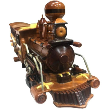 Mahogany Wooden Train Model