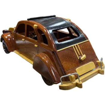 Mahogany Citroen 2-CV Vehicle Wooden Model