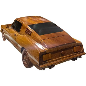 Mustang Car Mahogany Wooden Model 30Cm Length