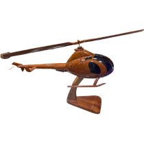 Mahogany Wooden Helicopter Model