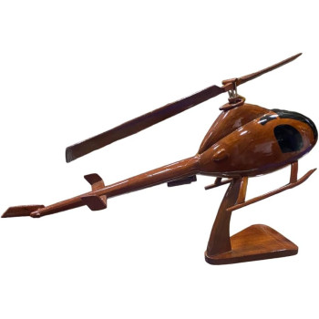 Mahogany Wooden Helicopter Model