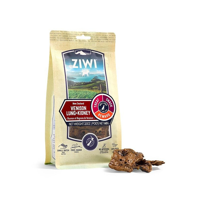 ZiwiPeak 60g Venison Lung And Kidney Dog Treats