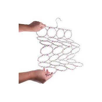 Generic Foldable 28 Rings Hole Slots Space Saving Hanger Best Closet Organizer for Scarf, Socks, Tie, Belt for Bathroom, Bed Room and House