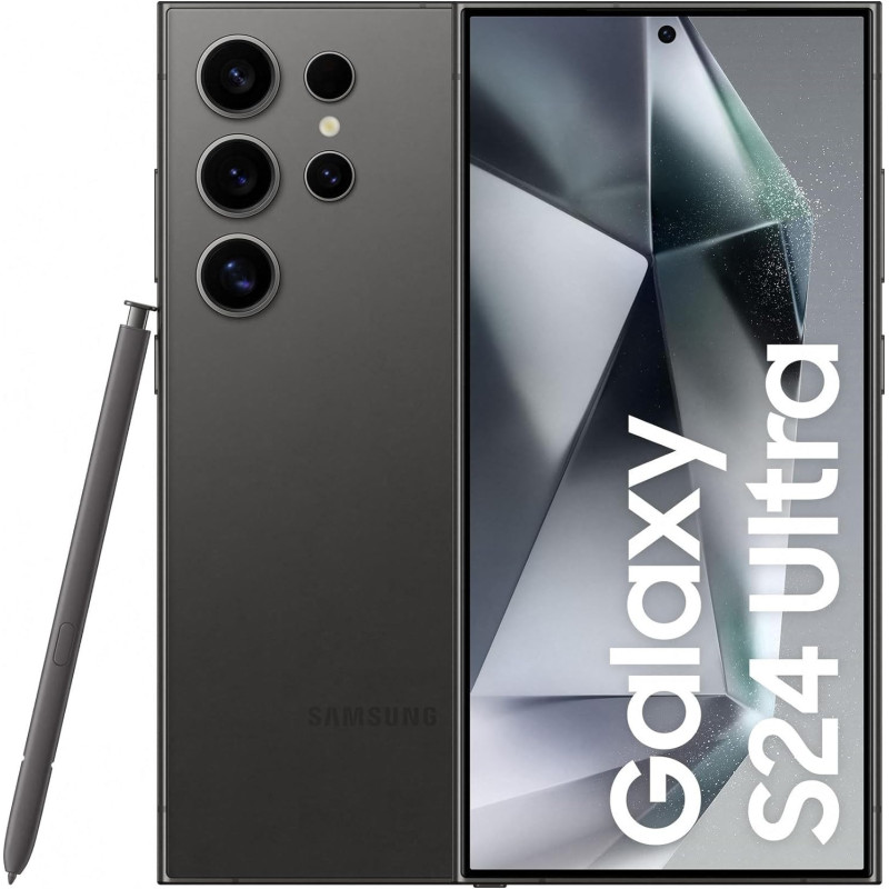 SAMSUNG Galaxy S24 Ultra, AI Phone, 1TB Storage, Titanium Black, 12GB RAM, Android Smartphone, 200MP Camera, S Pen, Long Battery Life