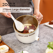 Zolele Zc302 Multifunctional Electric Rice Cooker With Non-Stick Coating Pot Two Gear Heating 1.5L Large Capacity Multi-Purpose Rice Cooker 600W-White