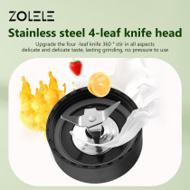 Zolele Zi101 Electric Juicer Multifunctional 800Ml Capacity One Button Switch 18000Rpm Strong Motor Grinder - Silver