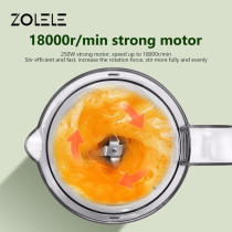 Zolele Zi101 Electric Juicer Multifunctional 800Ml Capacity One Button Switch 18000Rpm Strong Motor Grinder - Silver
