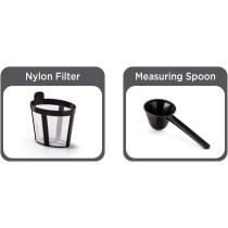 Black Decker Coffee Maker DCM48-B5 450W With Two Coffee Mugs And Measuring Spoon Set Red