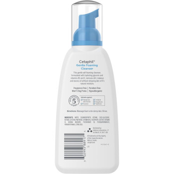 Cetaphil Oil Free Gentle Foaming Cleanser For Dry To Normal, Sensitive Skin, 8oz Pack of 2, Made With Glycerin And Vitamins B5 And E, Dermatologist Tested, Hypoallergenic, Soap Free, Fragrance Free