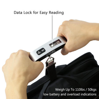 Camry Digital Luggage Scale Up tp 50 kg, Silver EL10-31P
