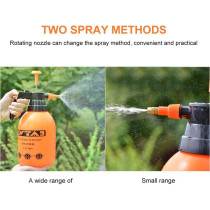 Volwco Handheld Garden Sprayer, Volwco 2L Portable Pressurized Sprayer One Hand Pressure Bottle, Adjustable Nozzle, Use with Water Chemicals