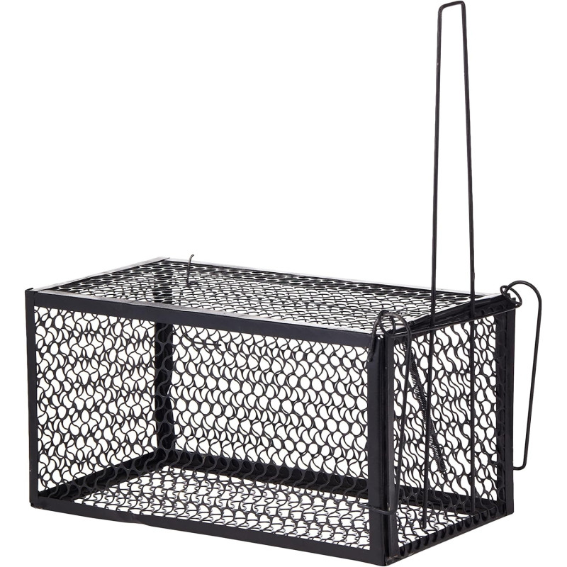 Rat Mouse Cage Trap Snap Trap - Set Cage Medium Size Black Colour