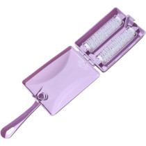 Abbasali Handheld Double Roller Style Brush, Manual Carpet Cleaning Brush, Sweeper, Crumb Remove Hair Brushes, Purple