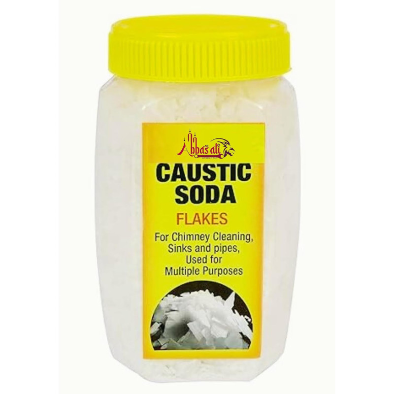 Abbasali Pure Caustic Soda Flakes 1 Kg Sodium Hydroxide NAOH Soap, Home Made Detergent Making Agent, Multipurpose Cleaning Soda