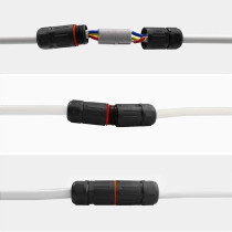 Walfront 10 Pcs Electrical Cable Connector IP68 3 Pin Outdoor Plug Socket Waterproof Wire Connector Fitting 0.5mm² - 2.0mm²