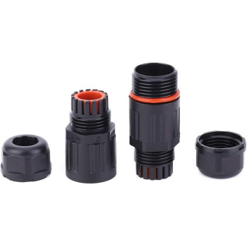 Walfront 10 Pcs Electrical Cable Connector IP68 3 Pin Outdoor Plug Socket Waterproof Wire Connector Fitting 0.5mm² - 2.0mm²
