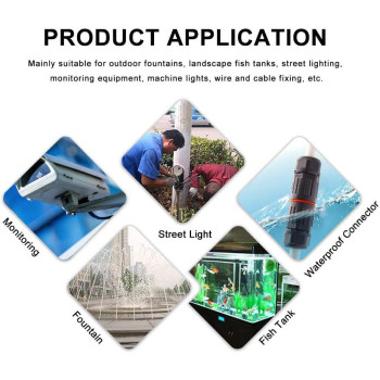 Walfront 10 Pcs Electrical Cable Connector IP68 3 Pin Outdoor Plug Socket Waterproof Wire Connector Fitting 0.5mm² - 2.0mm²