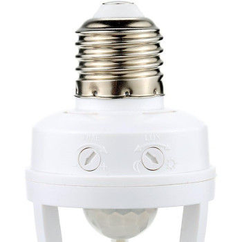 360 Degree Detection PIR Infrared Motion Sensor E27 LED Light Lamp Base Holder Bulb Socket With Day & Night 2 Modes