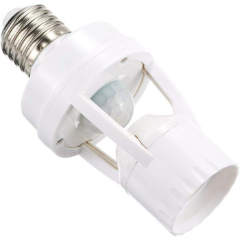 360 Degree Detection PIR Infrared Motion Sensor E27 LED Light Lamp Base Holder Bulb Socket With Day & Night 2 Modes
