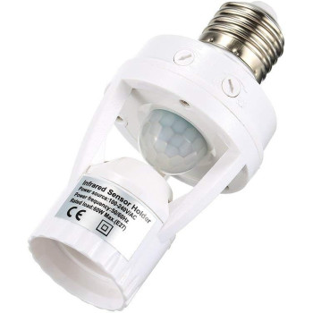 360 Degree Detection PIR Infrared Motion Sensor E27 LED Light Lamp Base Holder Bulb Socket With Day & Night 2 Modes