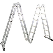 Hawk King EN131 24 Steps Multipurpose Folding Ladder (7.1m/23ft, Up to 330lbs/150Kg)