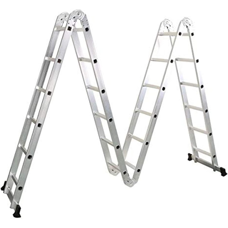 Hawk King EN131 24 Steps Multipurpose Folding Ladder (7.1m/23ft, Up to 330lbs/150Kg)