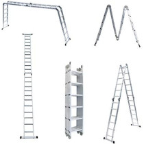 Hawk King EN131 24 Steps Multipurpose Folding Ladder (7.1m/23ft, Up to 330lbs/150Kg)