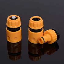 Ma Fra Universal Garden Water Hose Pipe Connector - Yellow, Set of 3 Pieces