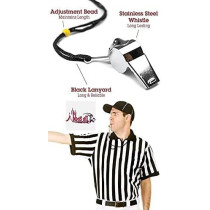 Abbasali Stainless Steel Whistle With Lanyard - Great For Coaches & Referees, Official Pack of 2pcs