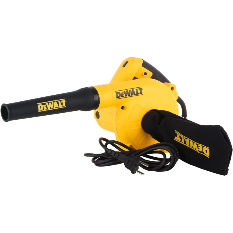 Dewalt, 800W Variable Speed Electric Blower 16000RPM, Blow and Suction With Collection Bag For Car, Home, Garden, Outdoor, Yellow/Black, DWB800-B5, 3 Year Warranty