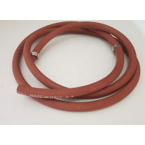 Italian Red Gas Hose With Gaskets, 3 Meter