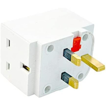Abbasali 3 Way Socket Multi Plug Fused Adapter UK Mains 13 Amp 240V AC 3 Socket, Pack Of 3Pcs