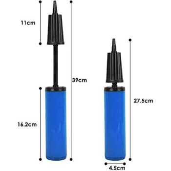 Abbasali Happy Birthday Double Action Balloon Pump Hand-Held Manual Balloon Inflator Air Pump Blower, Balloon Modelling Kit and Party Decoration, Pack Of 2Pcs