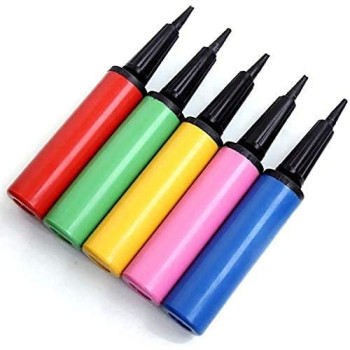 Abbasali Happy Birthday Double Action Balloon Pump Hand-Held Manual Balloon Inflator Air Pump Blower, Balloon Modelling Kit and Party Decoration, Pack Of 2Pcs