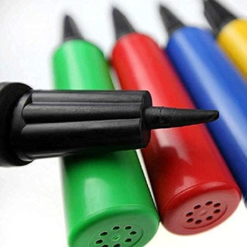 Abbasali Happy Birthday Double Action Balloon Pump Hand-Held Manual Balloon Inflator Air Pump Blower, Balloon Modelling Kit and Party Decoration, Pack Of 2Pcs