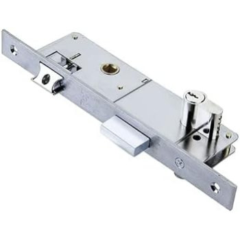 Abbasali Aluminium Door Handle White With 20mm Lock Body