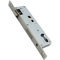 Abbasali Aluminium Door Handle White With 20mm Lock Body